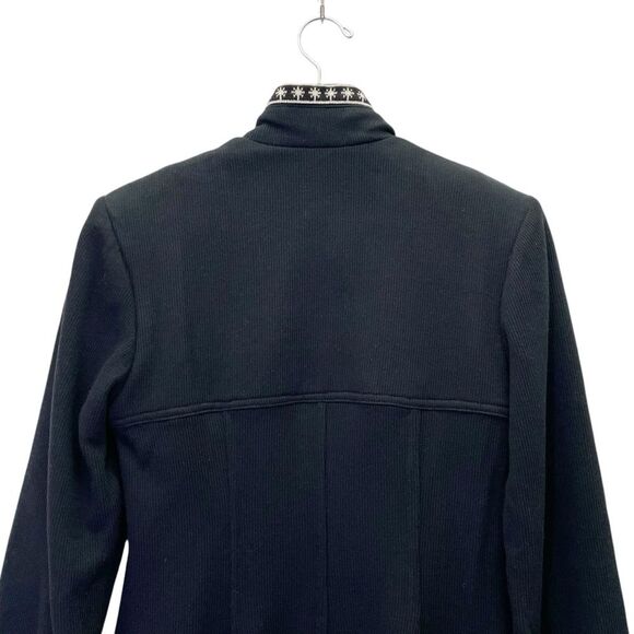 Vintage Dorothy Schoelen Black Ribbed Knit Sweater Skirt & Jacket Set Size 10 - Picture 6 of 16